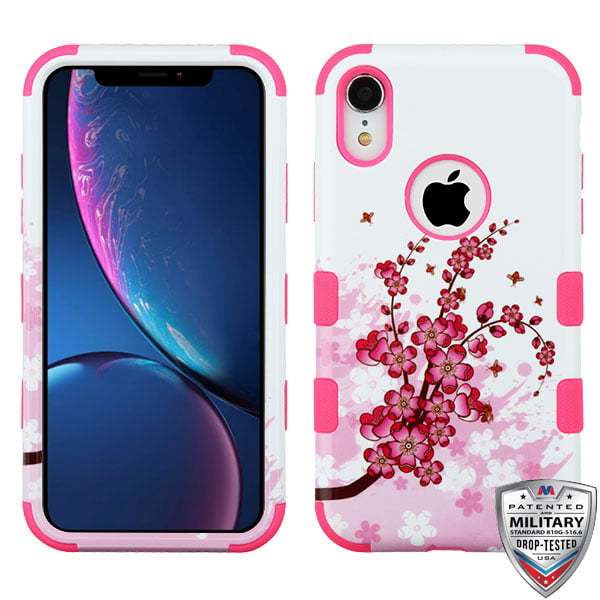 MyBat Mybat TUFF Hybrid Case Spring Flowers/Electric Pink Cell Phone Case 